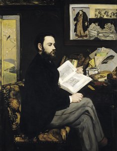 Porträtt av Emile Zola (1840-1902) 1868